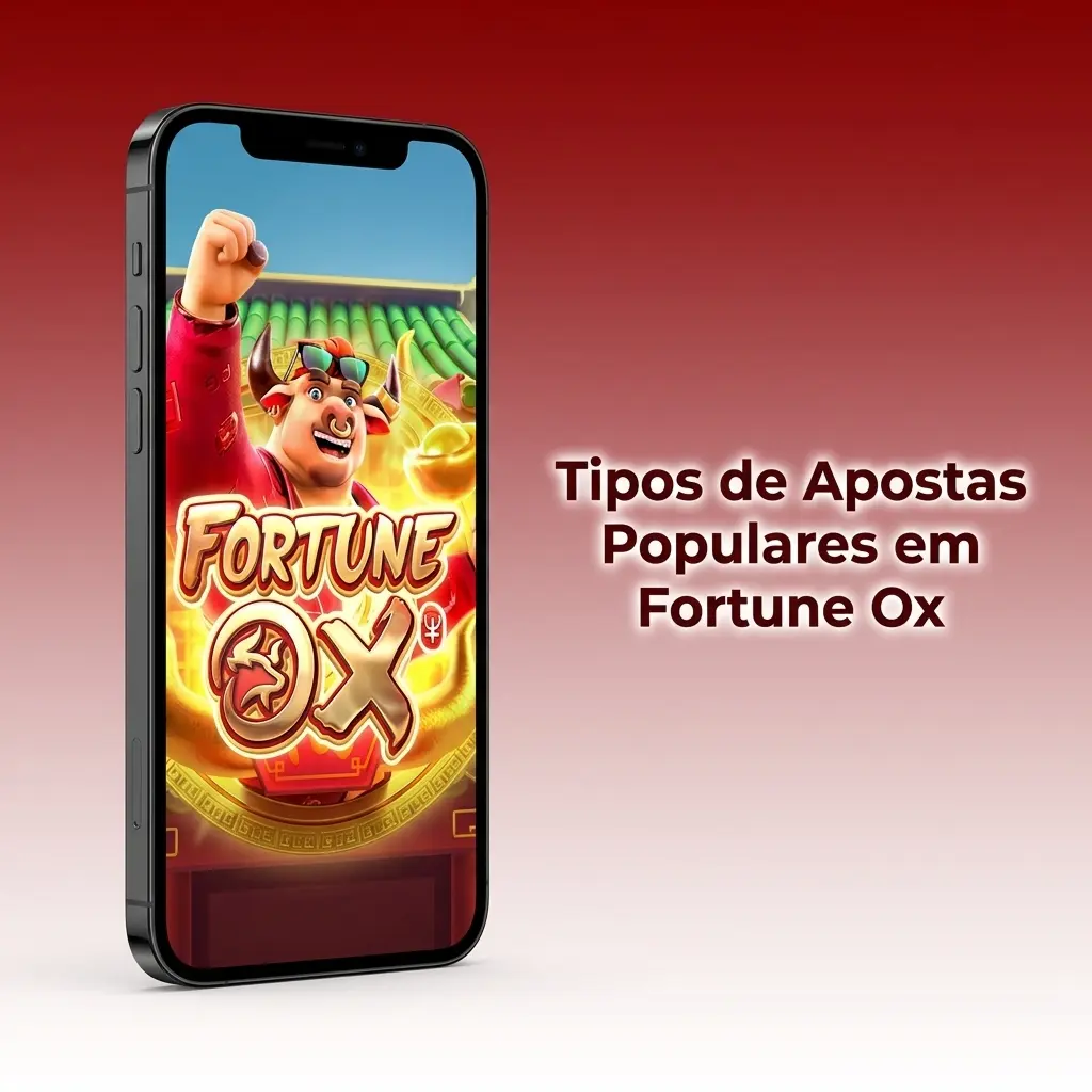 Tipos de apostas populares em Fortune Ox com valores entre R$ 0,20 e R$ 500,00 por rodada